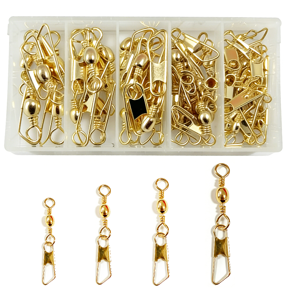 50Pcs Gold Fishing Barrel Swiv - Fishing Lure Accessories avis et prix
