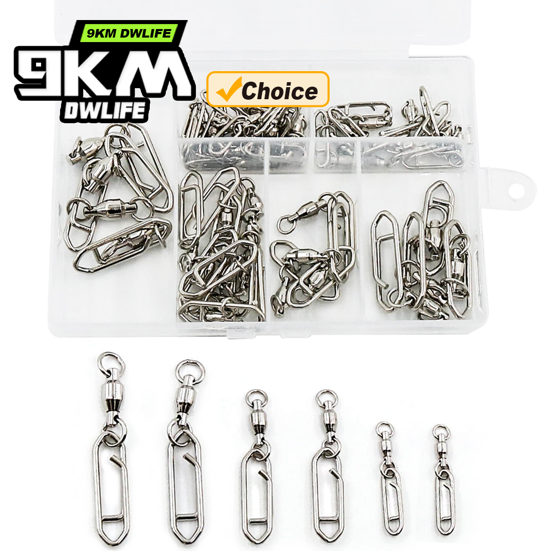 9KM Fishing Swivel Snap Kit 50 - Fishing Lure Kit avis et prix