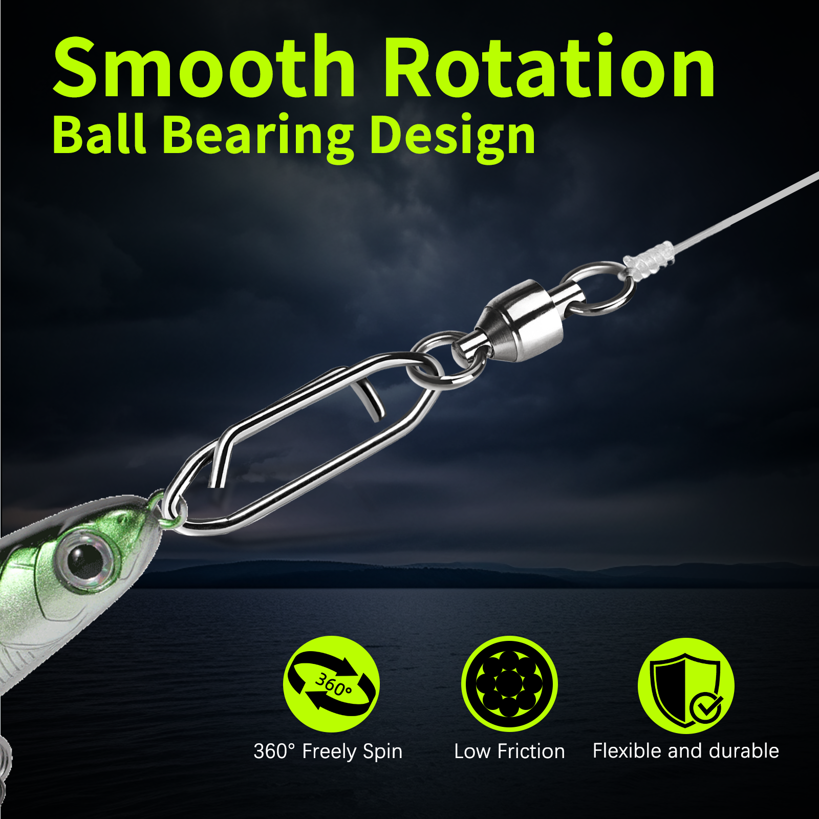 9KM Fishing Swivel Snap Kit 50 - Fishing Lure Kit avis et prix