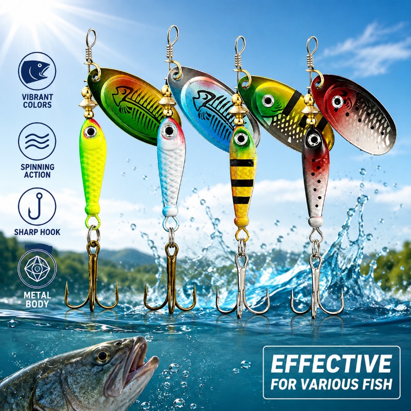 Fishing Spinner Lure Metal Rot - Fishing Lure Blade Bait avis et prix