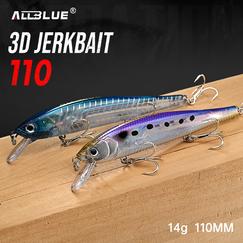 ALLBLUE 3D Jerkbait Wobbler Fi - Fishing Lure Jerkbait avis et prix