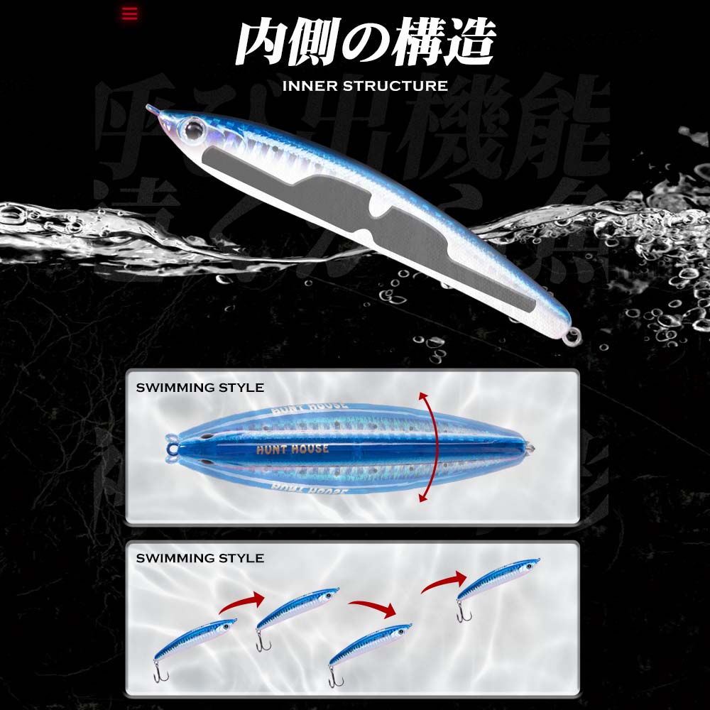 Hunthouse Sinking Pencil Hard  - Fishing Lure Jerkbait avis et prix