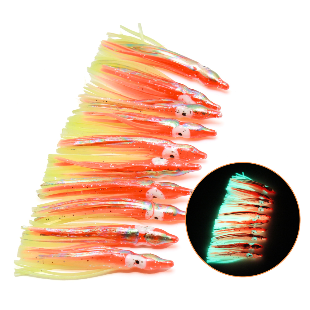 10 pcs soft light octopus squi - Fishing Lure Buzzbait avis et prix