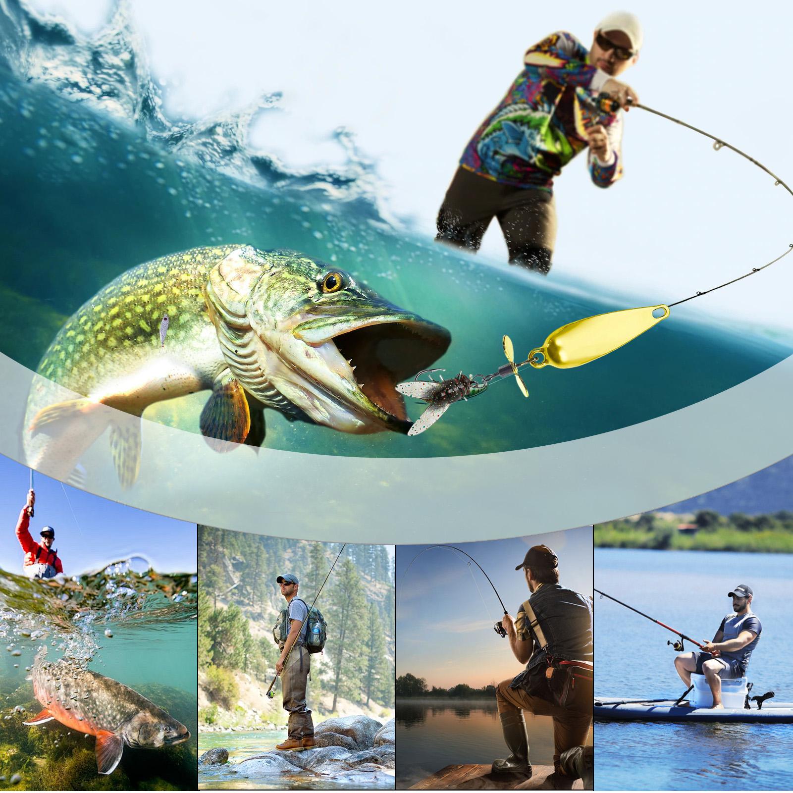 3 Pack Metal Spinner Baits 3D  - Fishing Lure Blade Bait avis et prix