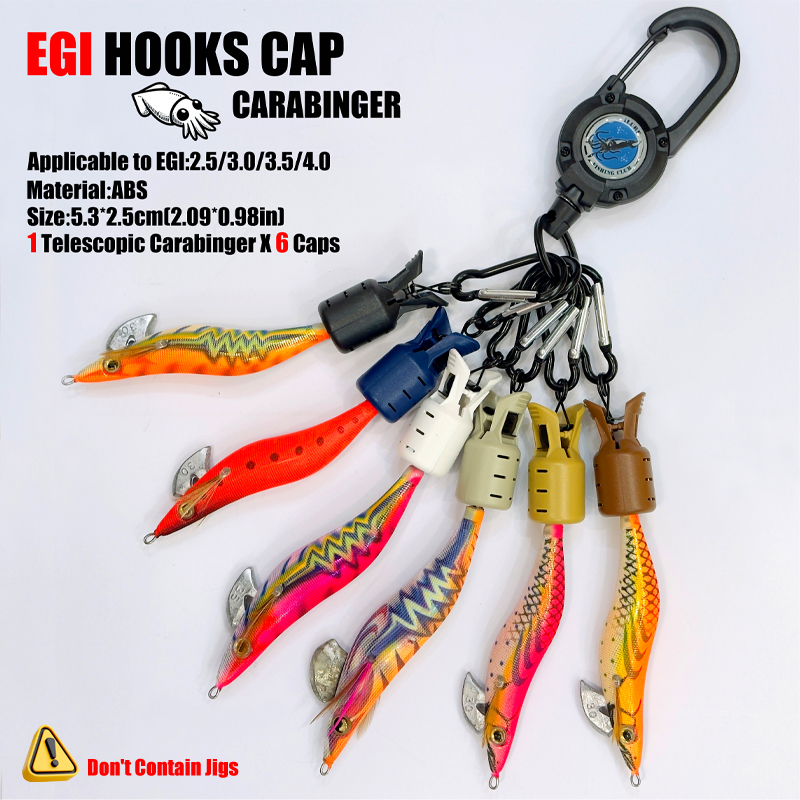 Squid Jig Hook Caps and Carabi - Fishing Lure Accessories avis et prix