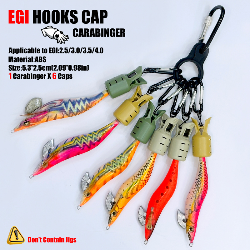 Squid Jig Hook Caps and Carabi - Fishing Lure Accessories avis et prix