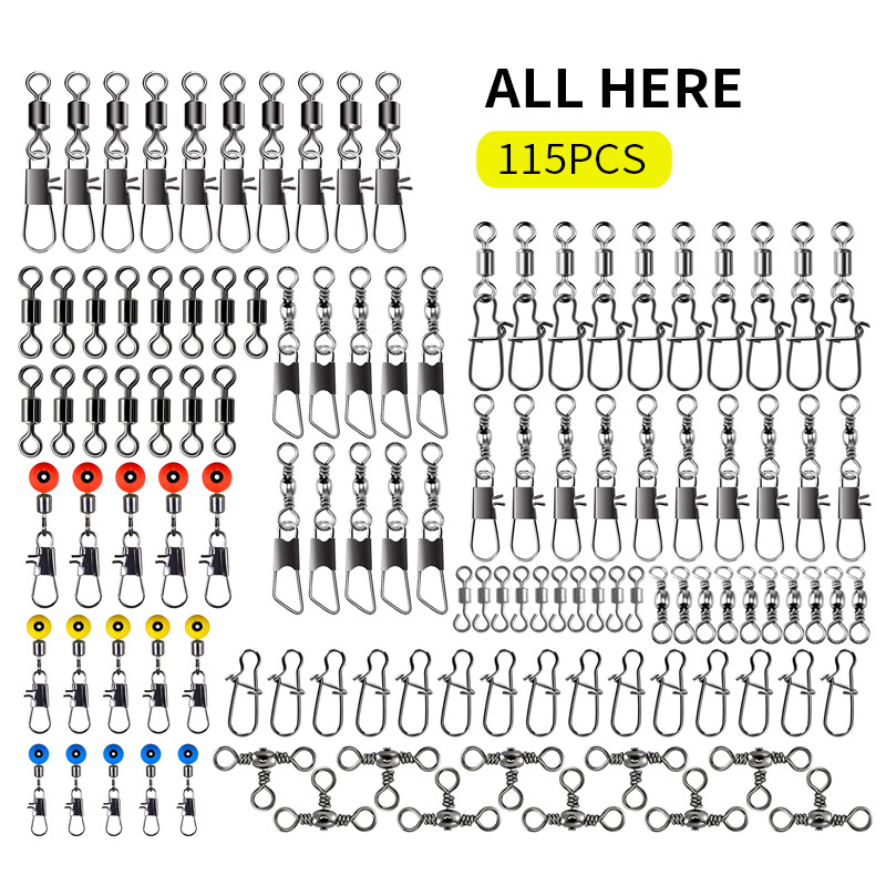 115pcs Fishing Swivel Connecto - Fishing Lure Box avis et prix