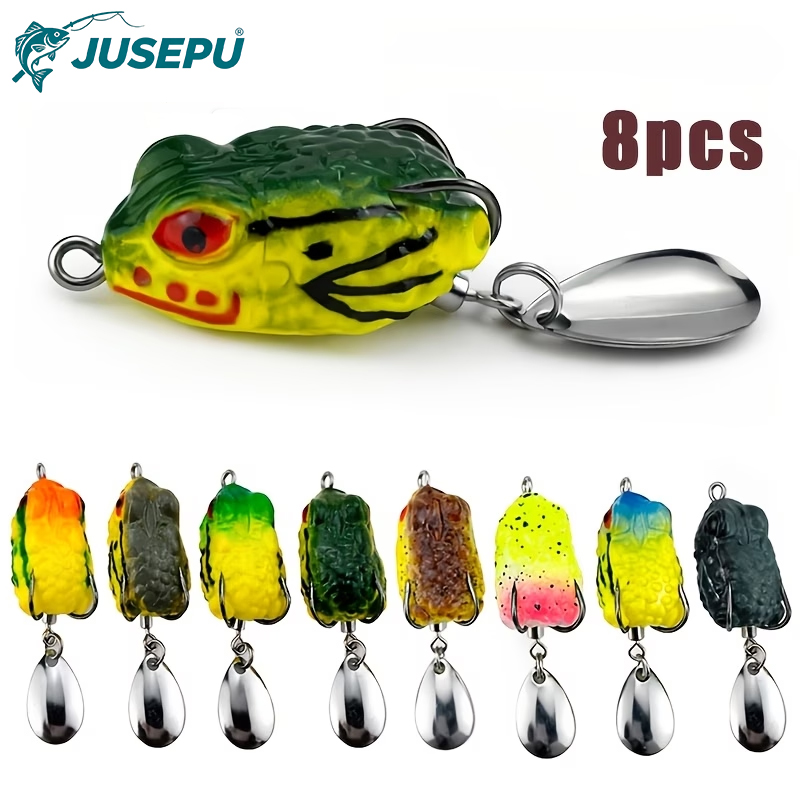 8pcs Topwater Frog Fishing Lur - Fishing Lure Blade Bait avis et prix