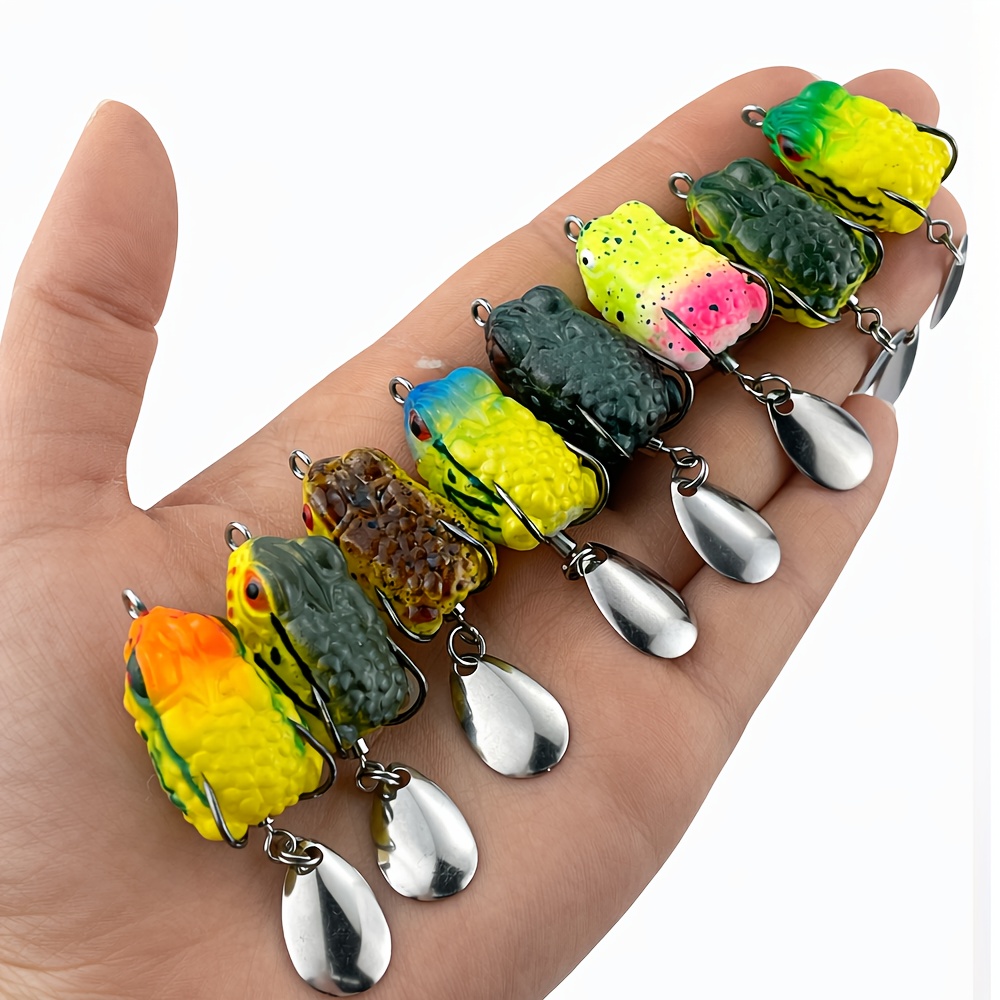 8pcs Topwater Frog Fishing Lur - Fishing Lure Blade Bait avis et prix