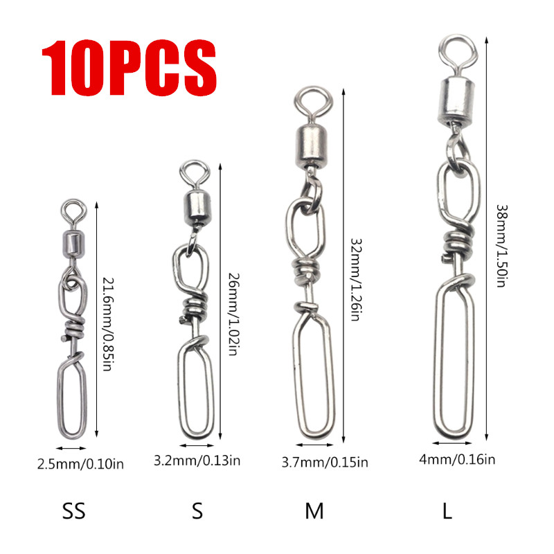 10Pcs Stainless Steel Quick Sn - Fishing Lure Making Kit avis et prix