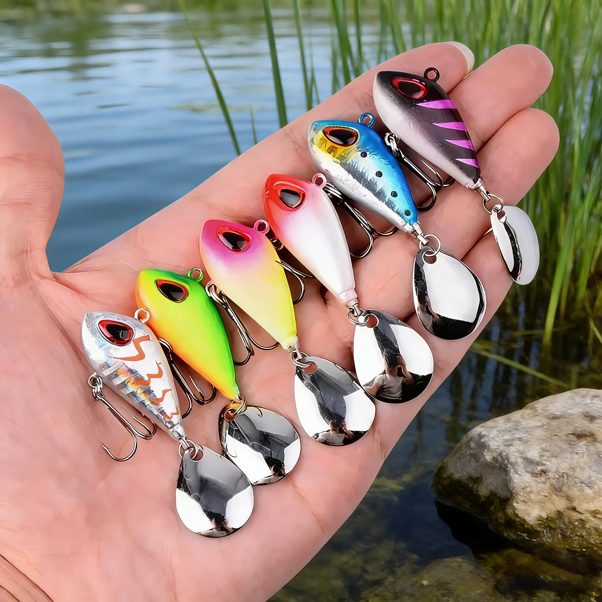 5/6pcs Mini VIB With Spoon Fis - Fishing Lure Crankbait avis et prix