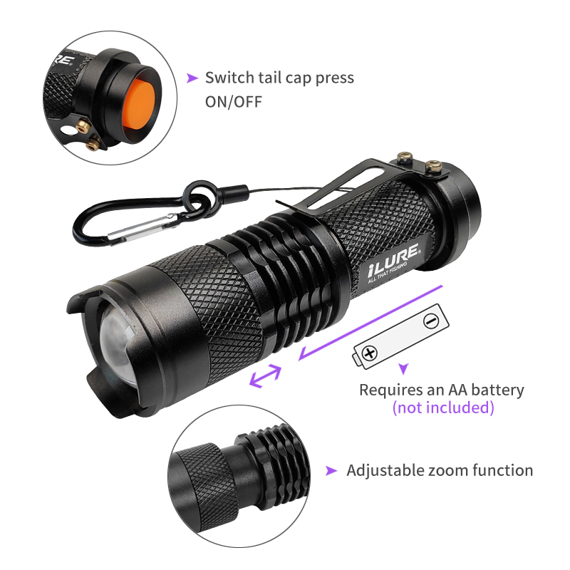Mini UV Flashlight 395nm Ultra - Fishing Lure Kit avis et prix