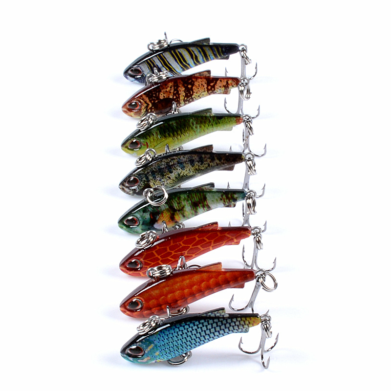 8pcs 4cm 4g Mini Lipless VIB F - Fishing Lure Crankbait avis et prix