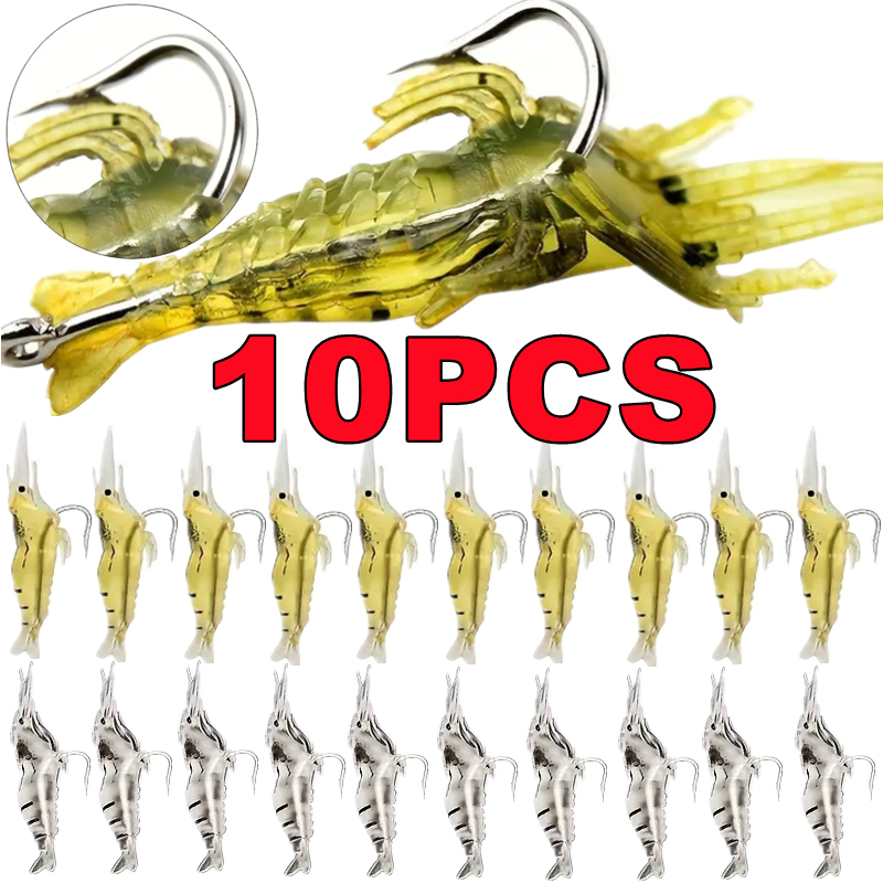New 10-1PC Artificial Soft Shr - Fishing Lure Crankbait avis et prix