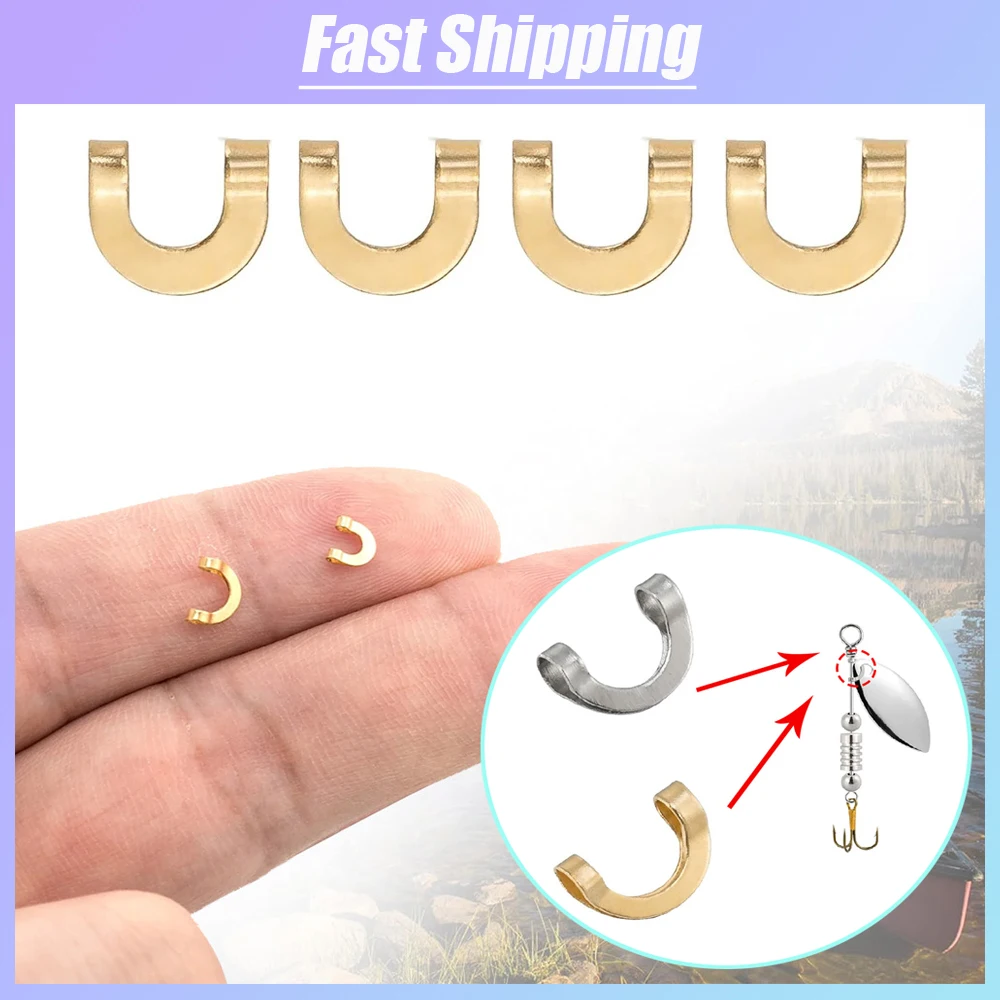 100pcs Fishing U Shaped Fixed  - Fishing Lure Spinner avis et prix