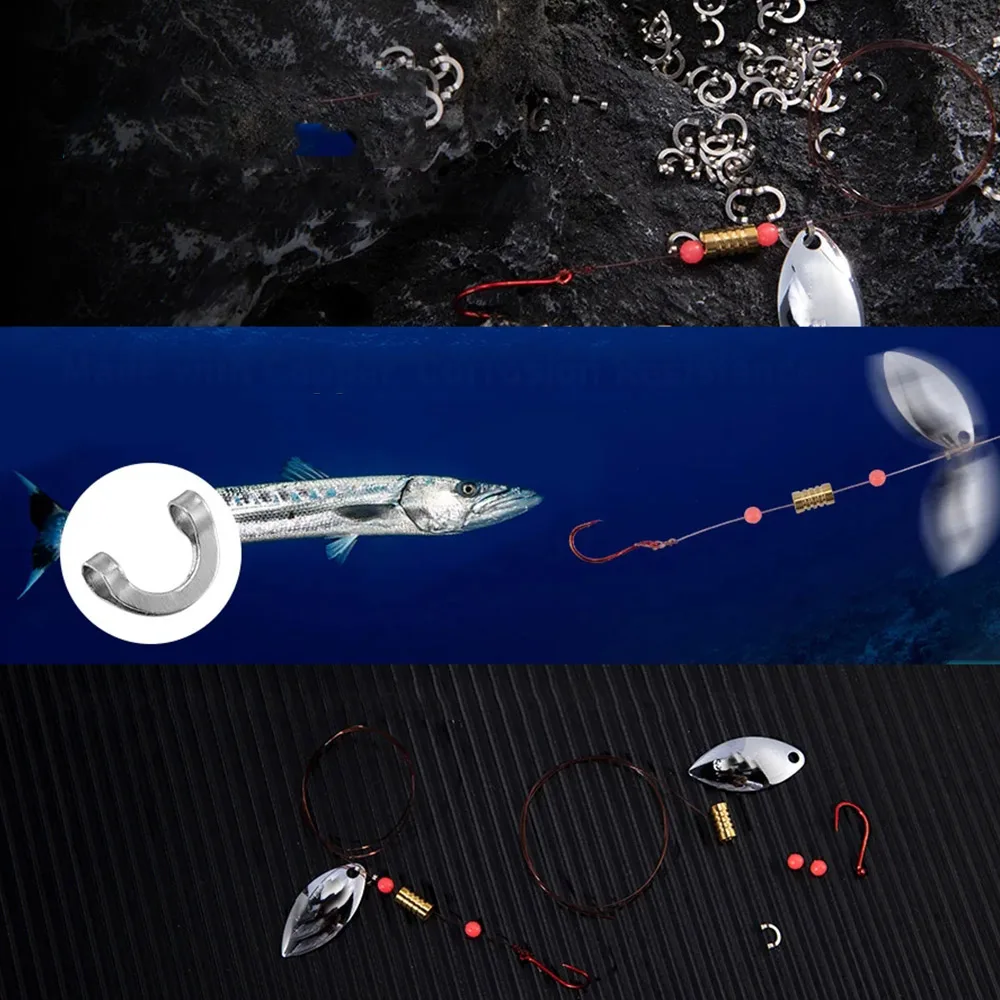 100pcs Fishing U Shaped Fixed  - Fishing Lure Spinner avis et prix